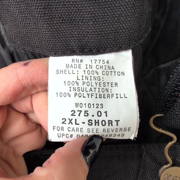 Key Outerwear Insulated Duck Bib Heavy Duty Snow Chore Overalls Men's Size 2XL-S - Picture 5 of 9